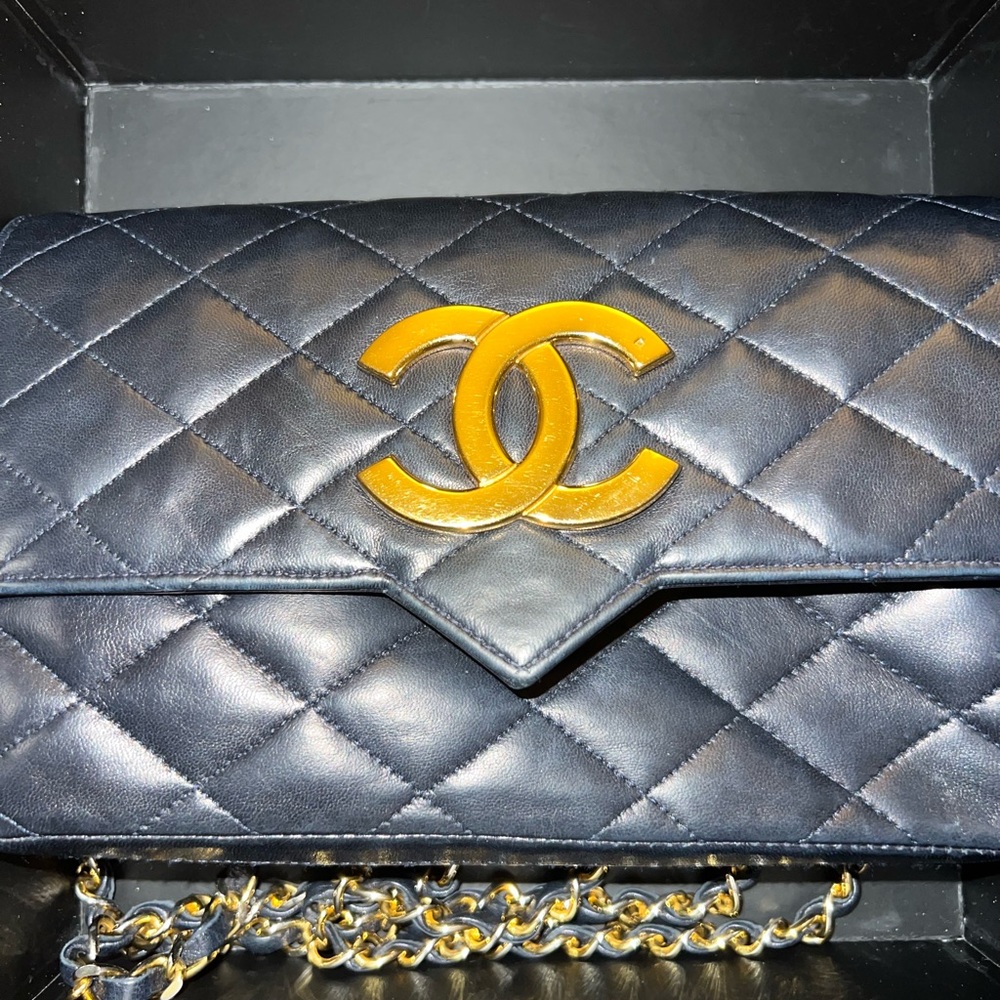 Chanel V Flap Chain Bag!!! With authentic matching Chanel watch!!!